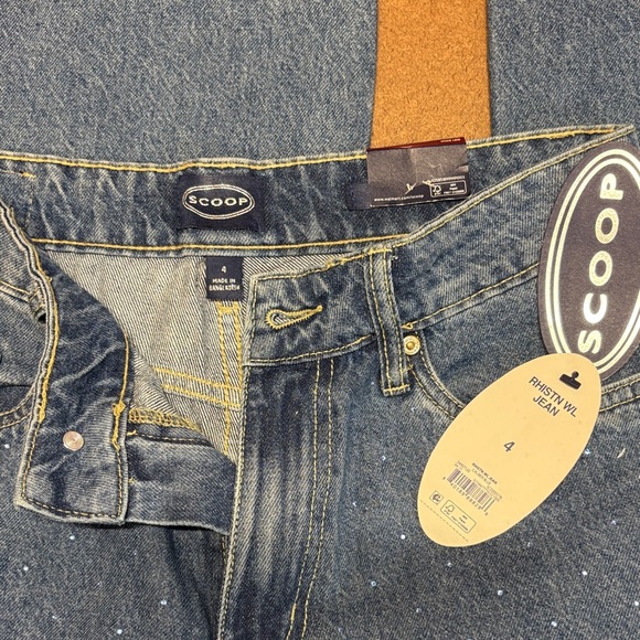 Stylish Blue Wide Leg Jeans for Women - Picture 4 of 16